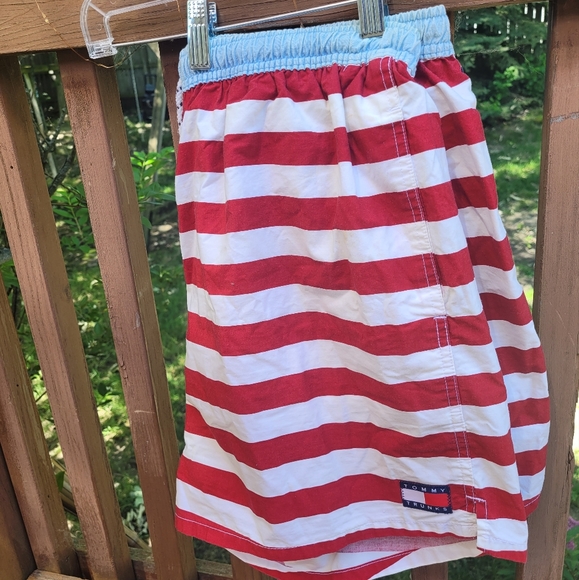 Men's American Flag Alethic Short Tommy Hilfiger Vintage Large - Picture 2 of 7